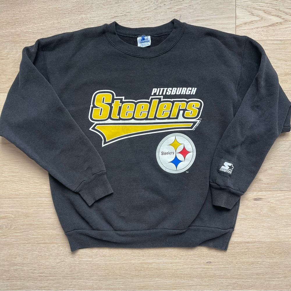 Vintage Starter Pittsburgh Steelers Crewneck | Made in USA | Youth 14–16